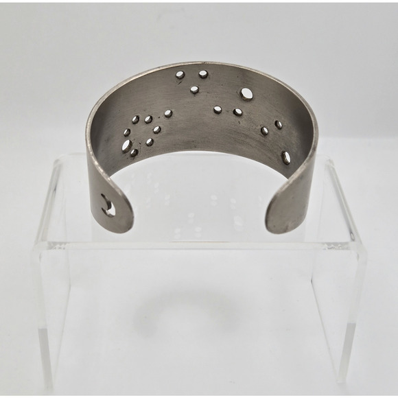 Scout Zodiac Cuff Bracelet Pisces Constellation Cutout Steel Modern Minimal Boho - Picture 6 of 15